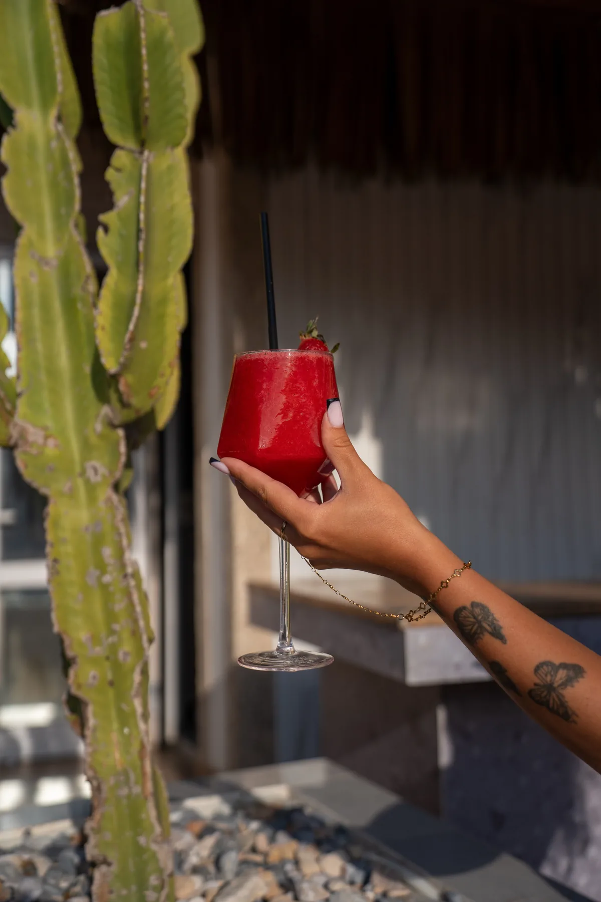 Signature red cocktail